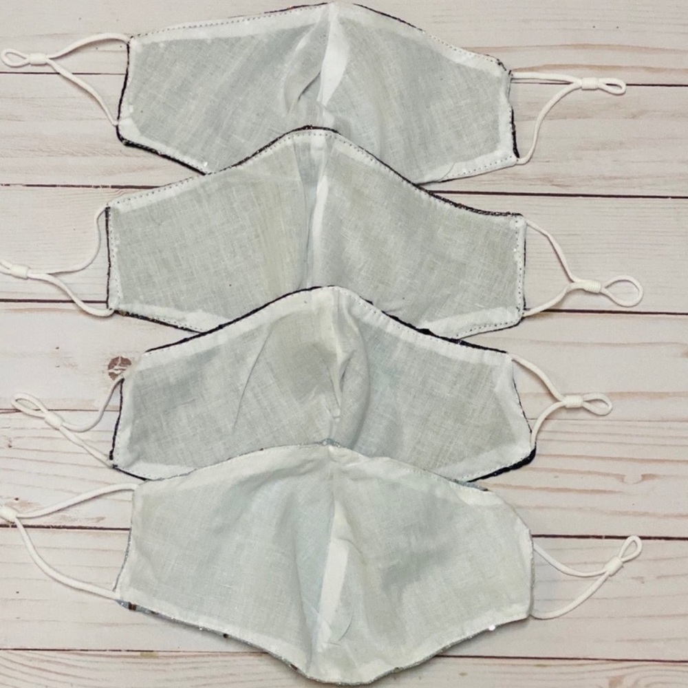 Bundle Of 8 Mesh Sequined Adjustable Face Masks - Picture 6 of 6